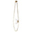 Kuzco Petra 10" Brass Dimmable LED Pend, Vintage Brass/Cloud Glass