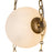 Kuzco Petra 10" Brass Dimmable LED Pend, Vintage Brass/Cloud Glass