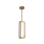 Alora Alai 16" Pendant, Brass/Ribbed/Clear Ribbed - PD374316VBCR-UNV