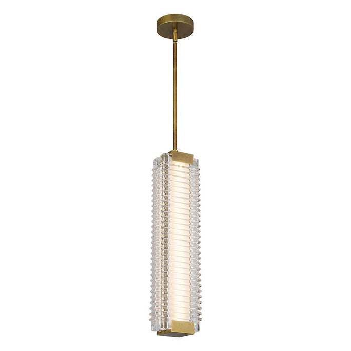 Alora Alai 24" Pendant, Brass/Ribbed/Clear Ribbed - PD374624VBCR-UNV