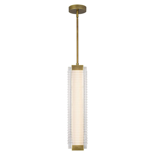 Alora Alai 24" Pendant, Brass/Ribbed/Clear Ribbed