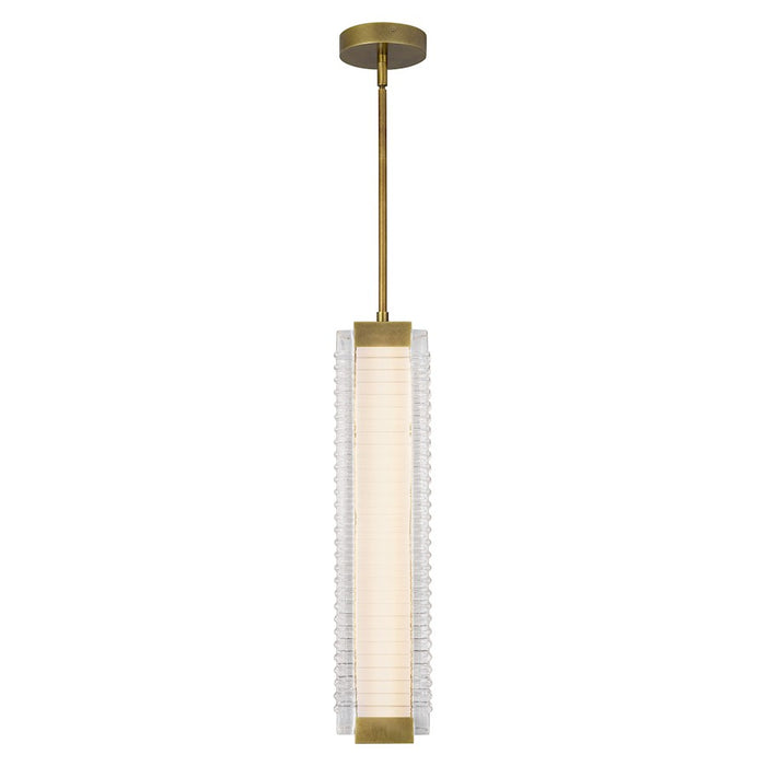 Alora Alai 24" Pendant, Brass/Ribbed/Clear Ribbed