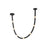 Kuzco Corda 7-ft LED Pendant, 32W, Black/Opal Glass