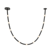 Kuzco Corda 10-ft LED Pendant, 48W, Black/Opal Glass - PD39310-BK-OP-UNV-010