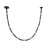Kuzco Corda 10-ft LED Pendant, 48W, Black/Opal Glass