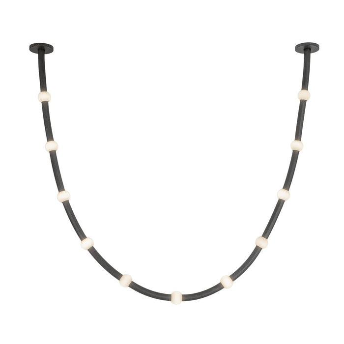 Kuzco Corda 10" LED Pendant, 48W/RT, Black/Opal Glass - PD39310-BK-OP-UNV-010-RT
