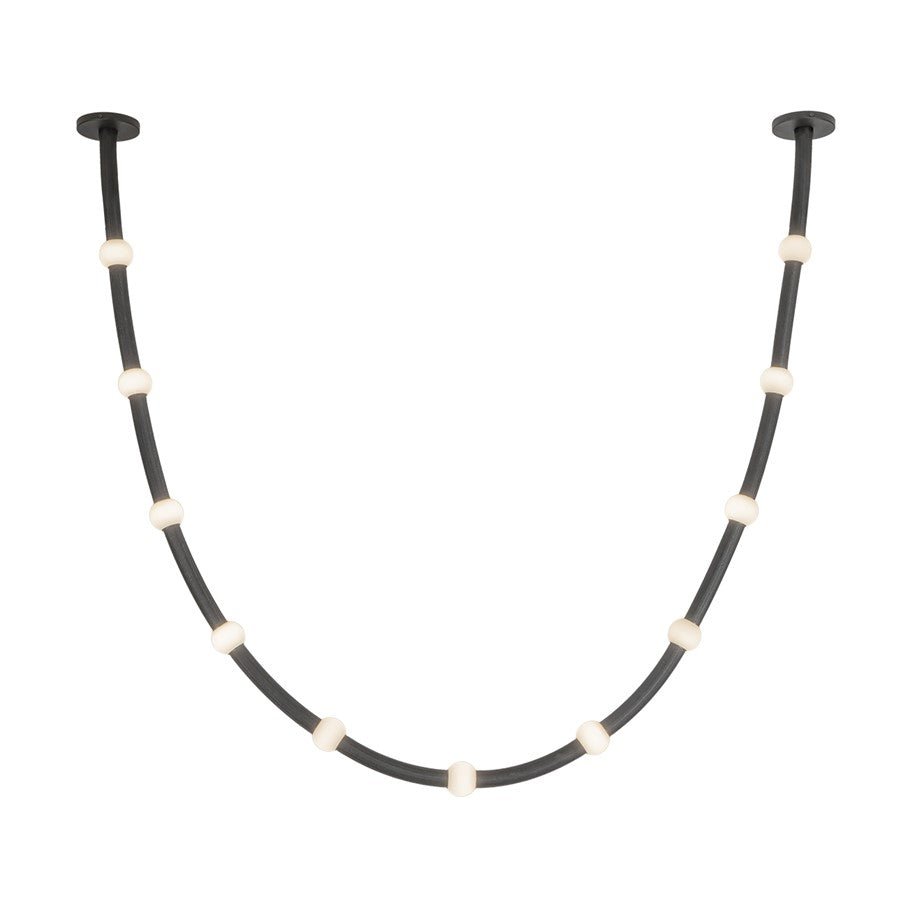 Kuzco Corda 10" LED Pendant, 48W/RT, Black/Opal Glass - PD39310-BK-OP-UNV-010-RT