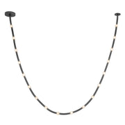 Kuzco Corda 17-ft LED Pendant, 76W, Black/Opal Glass - PD39317-BK-OP-UNV-010
