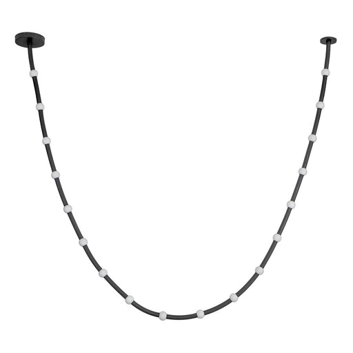 Kuzco Corda 17-ft LED Pendant, 76W, Black/Opal Glass