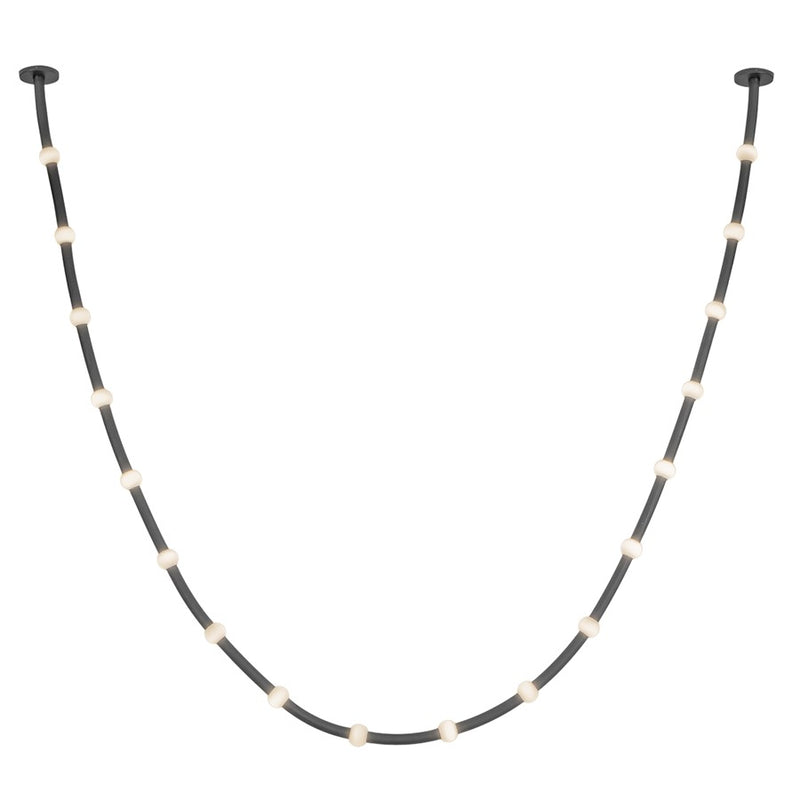 Kuzco Corda 17" LED Pendant, 76W/RT, Black/Opal Glass - PD39317-BK-OP-UNV-010-RT