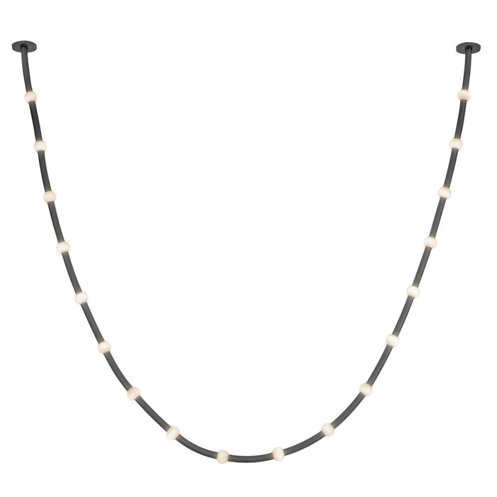 Kuzco Corda 17" LED Pendant, 76W/RT, Black/Opal Glass - PD39317-BK-OP-UNV-010-RT