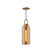 Alora Mood Soji 5in 1-Light Pendant | Japanese-Inspired Aged Gold and Copper Glass | Kitchen Island & Dining Room | Model PD401505AGCP
