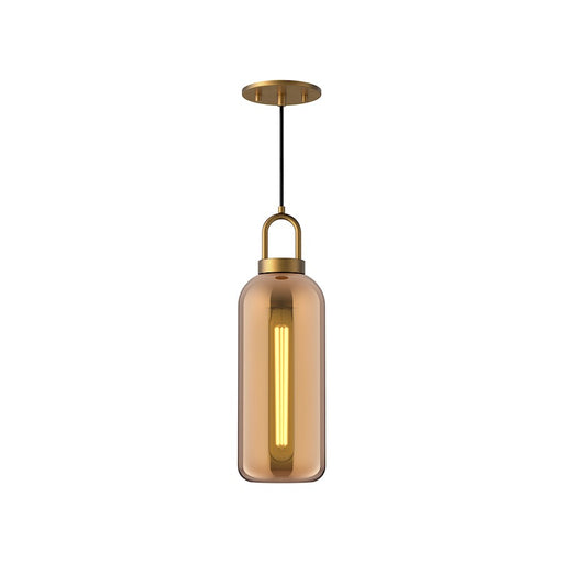 Alora Mood Soji 5in 1-Light Pendant | Japanese-Inspired Aged Gold and Copper Glass | Kitchen Island & Dining Room | Model PD401505AGCP