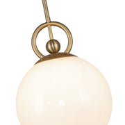 Alora Mood Fiore 10in 1-Light Pendant | Modern Brushed Gold and Glossy Opal Glass | Kitchen Island & Dining Room | 14 x 10 in | Model PD407910BGGO
