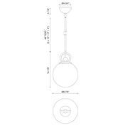 Kuzco Alora Mood Fiore 10in 1-Light Pendant | Vintage Matte Black Steel and Glossy Opal Glass | Kitchen Island & Dining Room | Model PD407910MBGO