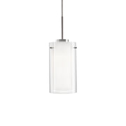 Kuzco Verona 7in 1-Light LED Pendant | Modern Brushed Nickel and Opal Glass | Kitchen Island & Dining Room | 800lm, 3000K, Dimmable | Model PD41304-BN