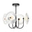 Kuzco Hera 21"LED Pendant, Black/Clear Ribbed Glass - PD417904MBCR-UNV