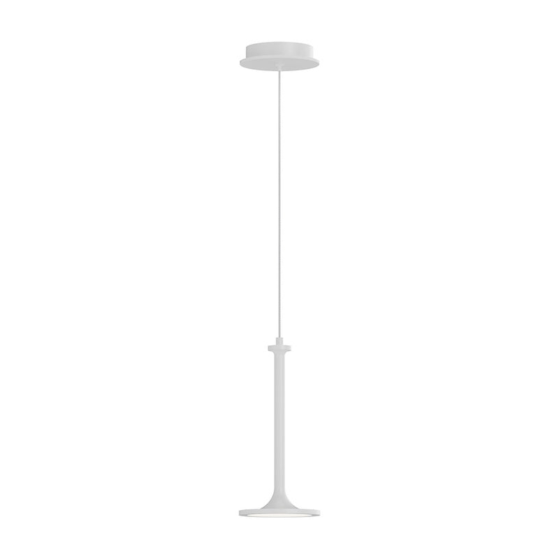 Kuzco Issa 6in LED Pendant | Mid-Century White Aluminum and Frosted Acrylic | Kitchen Island & Dining Room | 6 x 6 x 12 in | Model PD418006WH