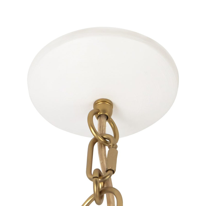 Kuzco Grant 14" Wht Pendant, Antique Wht