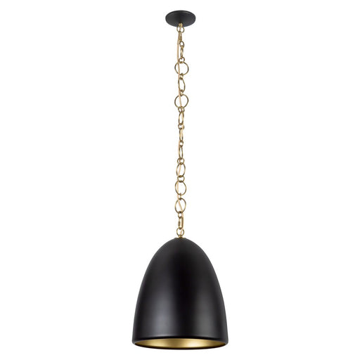 Kuzco Grant 14" Black Pendant, Matte Black