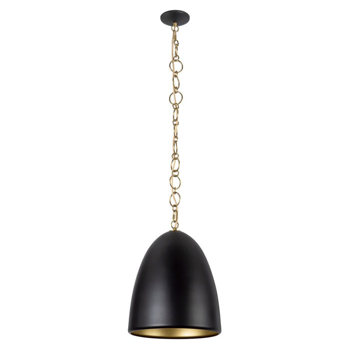 Kuzco Grant 14" Black Pendant, Matte Black