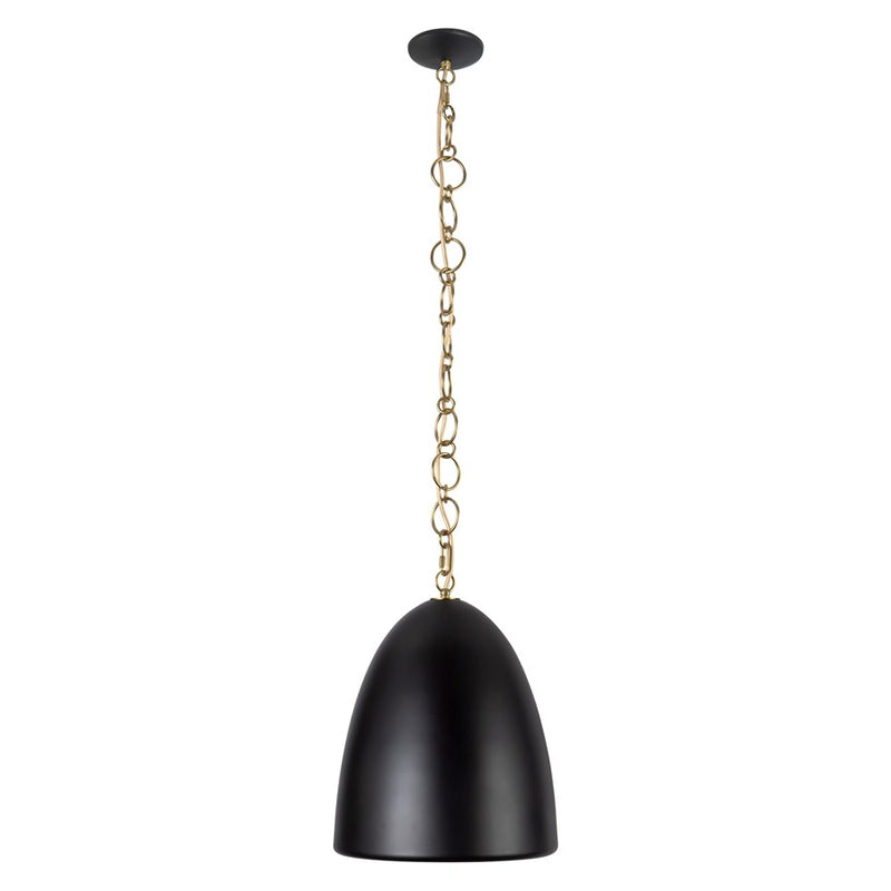 Kuzco Grant 14" Black Pendant, Matte Black