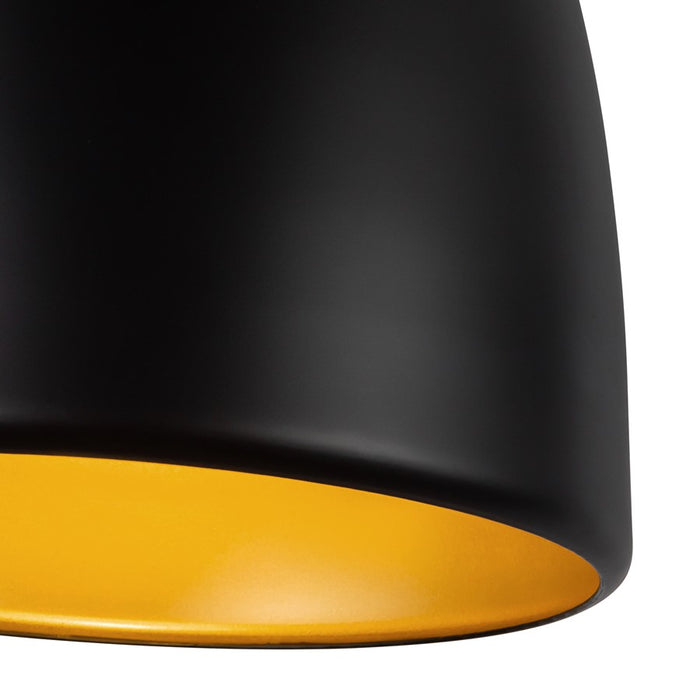 Kuzco Grant 14" Black Pendant, Matte Black