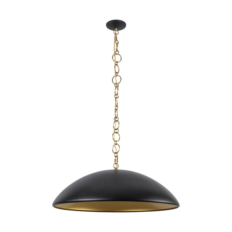 Kuzco Grant 27" Black Pendant, Matte Black