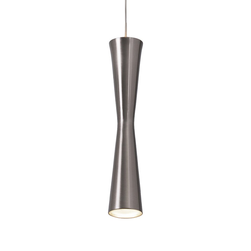 Kuzco Robson 12in 1-Light LED Pendant | Brushed Nickel and Frosted PC Diffuser | Kitchen Island & Dining Room | 12.25 x 2.38 in | Model PD42502-BN