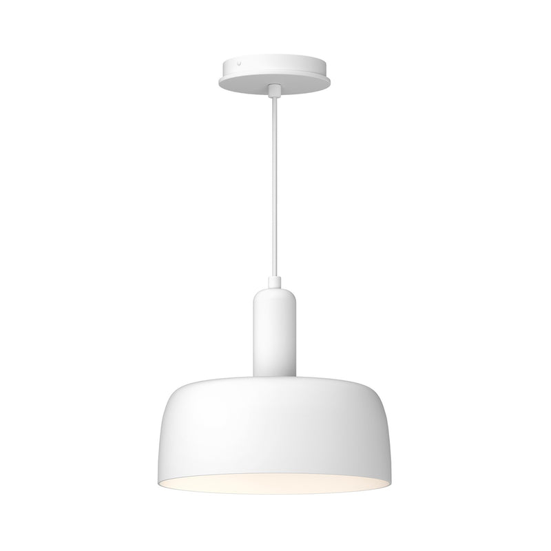 Kuzco Adriano 10in 1-Light Pendant | White Forged Metal | Bedroom & Kitchen Island Accent | 9.5 x 10.5 in | Model PD427710WH