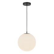 Kuzco Marco 12" (CCT)LED Pendant, Black/Opal Glass - PD43212-BK-OP-5CCT-UNV
