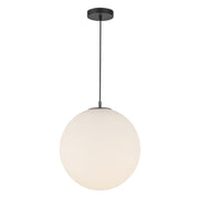 Kuzco Marco 16" (CCT)LED Pendant, Black/Opal Glass - PD43216-BK-OP-5CCT-UNV