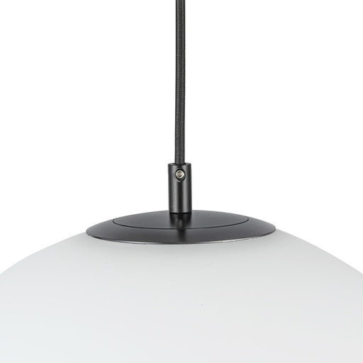 Kuzco Marco 16" (CCT)LED Pendant, Black/Opal Glass