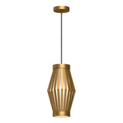 Kuzco Hana 9in 1-Light Pendant | Japanese-Inspired Aged Gold Metal and Opal Matte Glass | Dining Room & Entryway | 15.5 x 8.38 in | Model PD434509AGOP