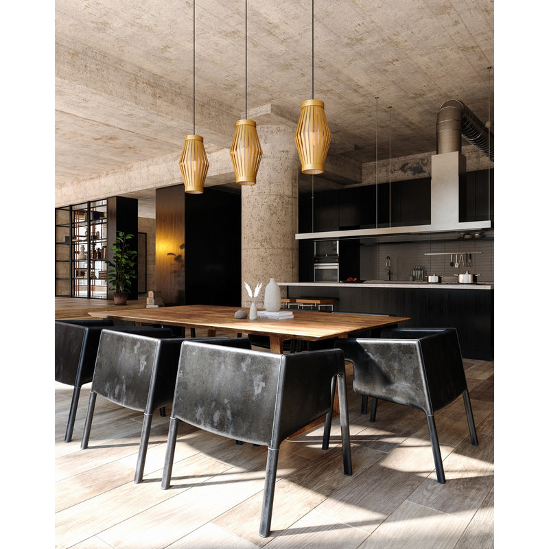 Kuzco Hana 9in 1-Light Pendant | Japanese-Inspired Aged Gold Metal and Opal Matte Glass | Dining Room & Entryway | 15.5 x 8.38 in | Model PD434509AGOP