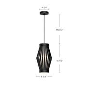 Kuzco Hana 9in 1-Light Pendant | Japanese-Inspired Aged Gold Metal and Opal Matte Glass | Dining Room & Entryway | 15.5 x 8.38 in | Model PD434509AGOP