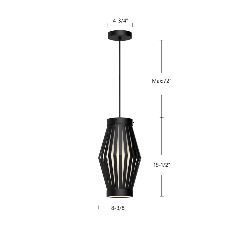 Kuzco Hana 9in 1-Light Pendant | Japanese-Inspired Aged Gold Metal and Opal Matte Glass | Dining Room & Entryway | 15.5 x 8.38 in | Model PD434509AGOP