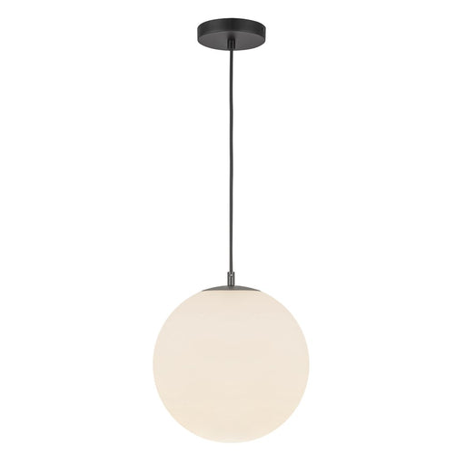 Kuzco Marco 12" LED Pendant, Black/Opal Glass - PD43612-BK-OP-5CCT-UNV