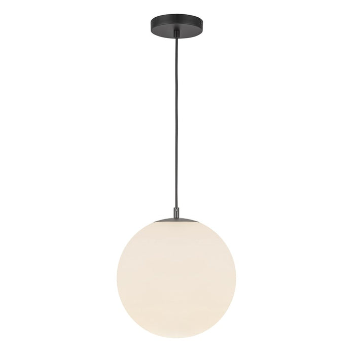 Kuzco Marco 12" LED Pendant, Black/Opal Glass - PD43612-BK-OP-5CCT-UNV