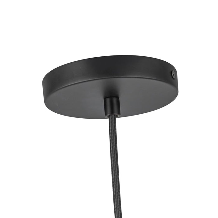 Kuzco Marco 12" LED Pendant, Black/Opal Glass