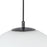 Kuzco Marco 16" LED Pendant, Black/Opal Glass