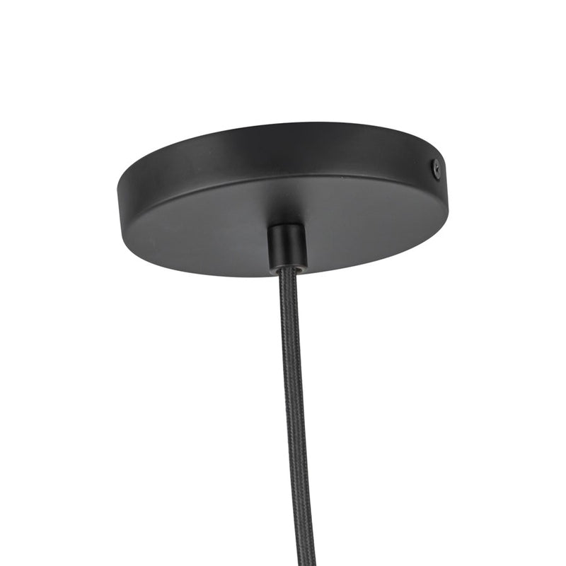 Kuzco Marco 16" LED Pendant, Black/Opal Glass