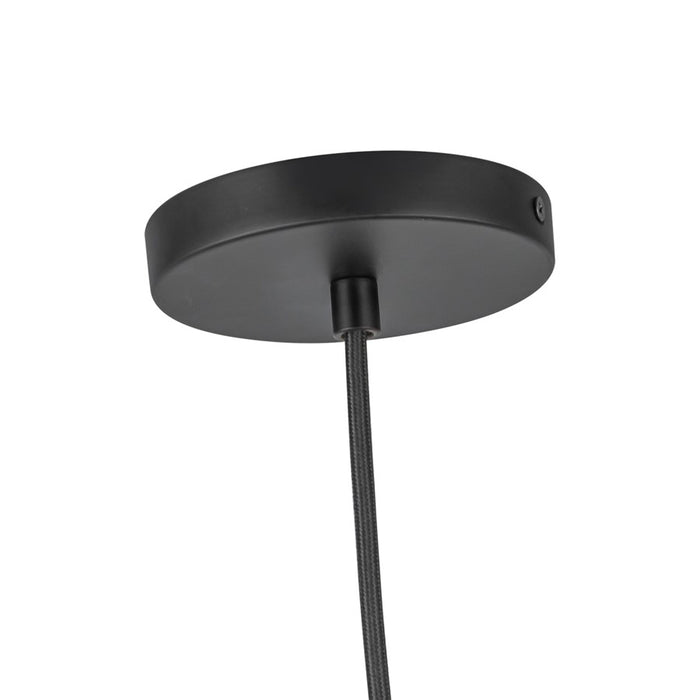 Kuzco Marco 16" LED Pendant, Black/Opal Glass