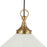 Kuzco Ellen 20" Socket Pendant, Gold/White Linen/White Linen