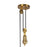 Kuzco Ellen 20" Socket Pendant, Gold/White Linen/White Linen