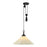 Kuzco Ellen 20" Socket Pendant, Black/White Linen/White Linen - PD447120MBWL