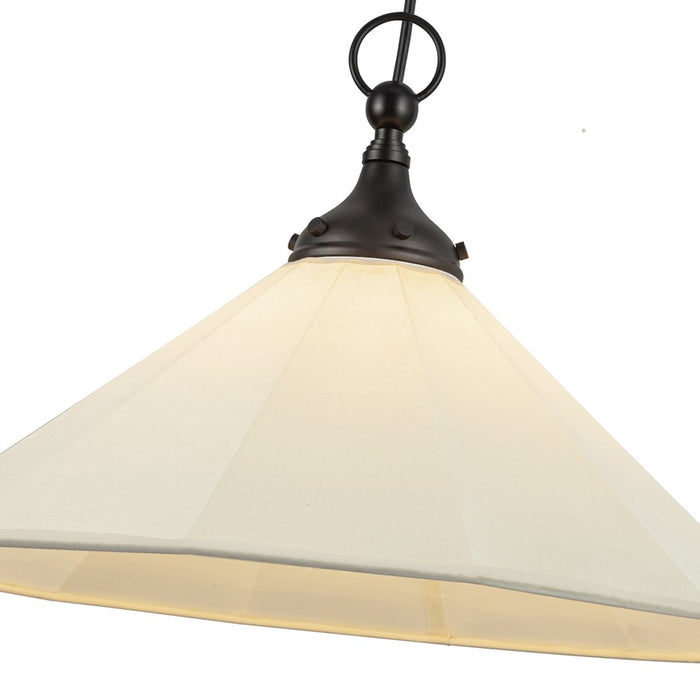 Kuzco Ellen 20" Socket Pendant, Black/White Linen/White Linen