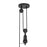 Kuzco Ellen 20" Socket Pendant, Black/White Linen/White Linen