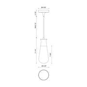 Kuzco Alora Mood Marcel 4in 1-Light Pendant | Chrome Steel and Clear Bubble Glass | Kitchen Island & Dining Room | 4 x 11 in | Model PD464001CH