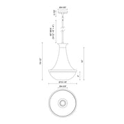 Kuzco Marcel 10in 1-Light Pendant | Modern Chrome Steel and Clear Glass | Kitchen Island & Dining Room | 10.12 x 18.5 in | Model PD464014CH